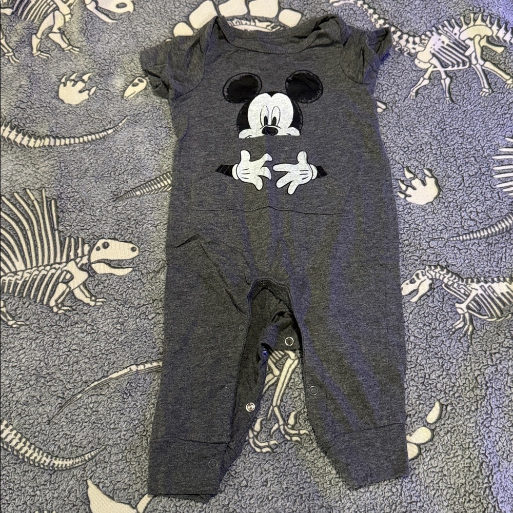 (Boy) Disney Gray Mickey Mouse One Piece